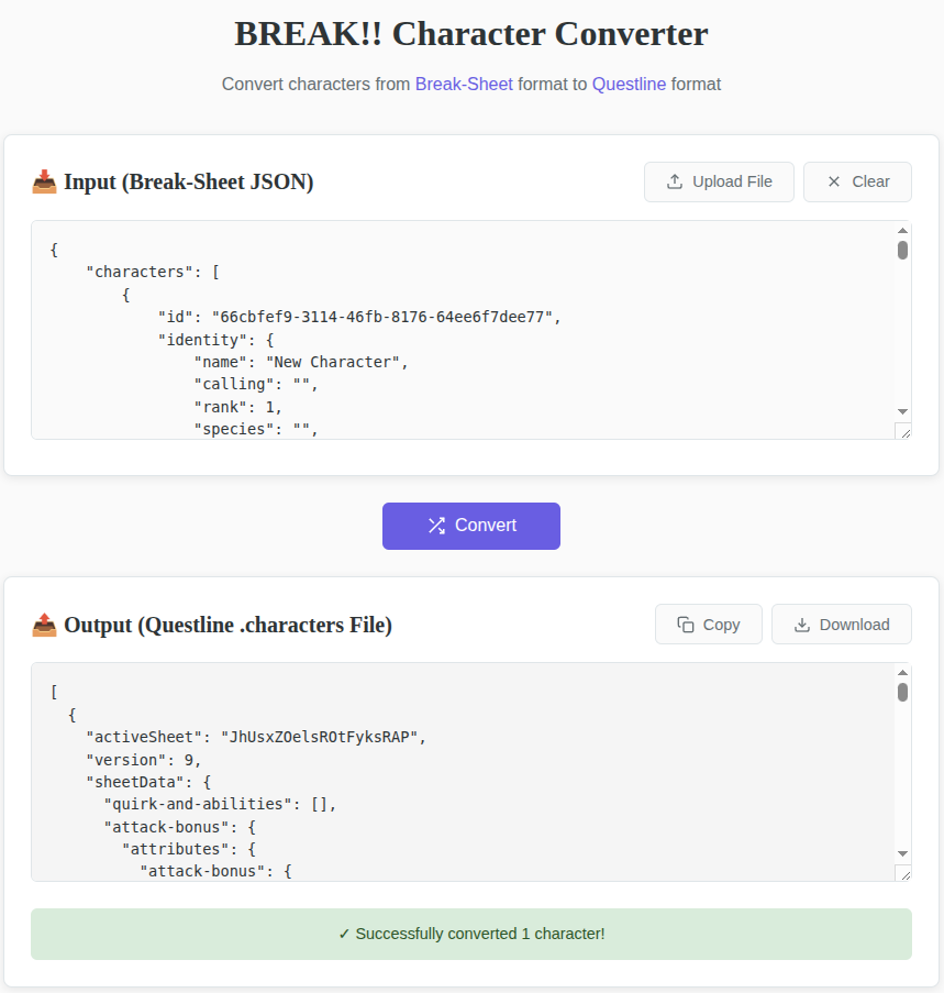 Character Converter Preview